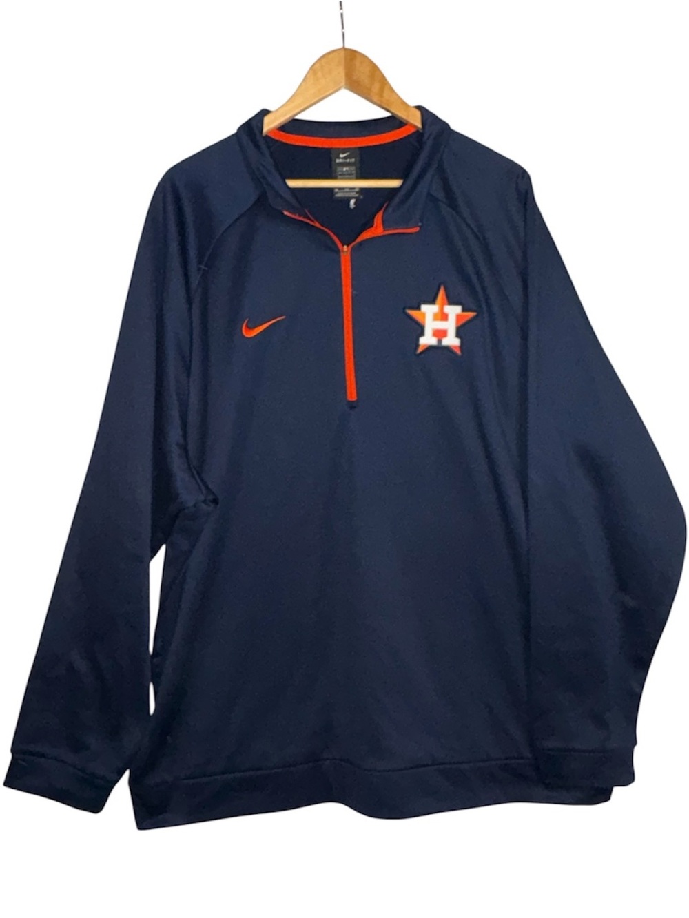 Nike Dri-Fit Houston Astros 1/4 Zip Pullover Shirt Official MLB Men's Size 3XL
